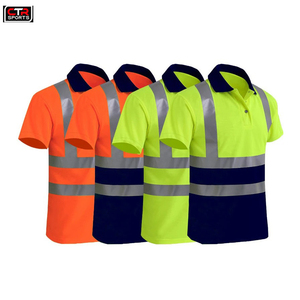 Buena calidad Alta visibilidad Manga corta Seguridad Hi Vis Camiseta reflectante Polo DE TRABAJO - Product Image 2