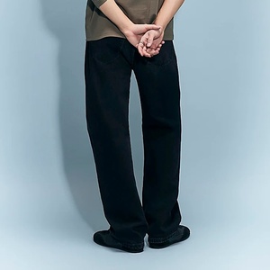 Nueva llegada: Pantalones vaqueros holgados de corte recto para hombre, de alta calidad, personalizados, para otoño e invierno, estilo casual, hechos en Bangladesh. - Product Image 2