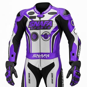 Combinaisons de moto une pièce en cuir avec logo personnalisé Combinaison de course résistante à l'eau pour hommes Combinaison de moto personnalisée en cuir véritable - Product Image 3