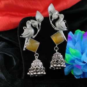 Boucles d'oreilles goutte mode femme Fusion Vintage charme Style moderne rustique Antique Look foncé terni métal finition à la mode - Product Image 2