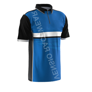 Polos de course imprimés courts respirants de haute qualité vêtements de sport à séchage rapide en polyester pour hommes adultes course de moto - Product Image 3