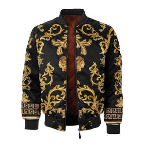 เสื้อแจ็กเก็ตบอมเบอร์สำหรับผู้ชายวัสดุไนลอนพิมพ์ซับลิเมชันแนวสตรีทแฟชั่นล่าสุด - Product Image 1