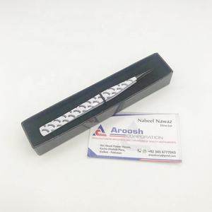 Pince à épiler droite en acier inoxydable de haute qualité noir Plasma imprimé cils papier pointu outil d'extension de cils en gros - Product Image 3