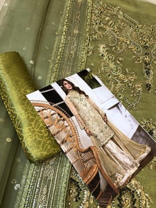 2022 verano boda alto vestido étnico indio paquistaní último bordado Gharara traje pesado Organza secuencia trabajo Salwar Kameez - Product Image 5