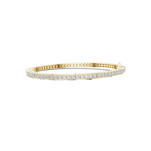 Bracelet tennis en diamant de laboratoire 4,56 CT, taille princesse et moissanite, or 10KT, 14KT, 18KT et argent 925, or rose, jaune, blanc - Product Image 4