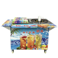 Chariot mobile pour glaces pilées et slushies – Équipement de démarrage pour jus de fruits faits maison et boissons fraîches