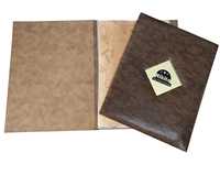 Couvertures de menu A4 en cuir PU de haute qualité, durables, certifiées ISO, avec logo personnalisé pour les hôtels et les magasins