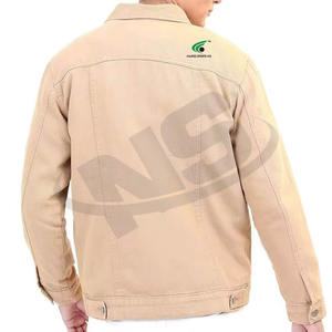 Veste en jean à logo personnalisé pour hommes veste en jean en coton de couleur unie mode de rue OEM vente directe d'usine - Product Image 6