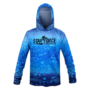 Hombres de manga larga protección solar UV UPF 50 + Camisetas de secado rápido de malla de enfriamiento lados camuflaje pesca camisas - Product Image 3