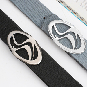 Nuevo mejor cinturón de moda simple de fábrica clásico para hombres cinturón de cuero genuino con logotipo personalizado disponible - Product Image 6