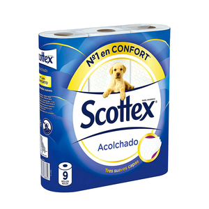 กระดาษทิชชู่ในห้องน้ำแบบดั้งเดิมของ scottex กระดาษทิชชู่10ม้วน - Product Image 3