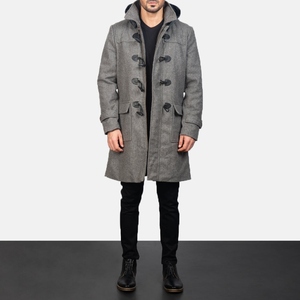 Manteau d'hiver en cuir respirant de couleur personnalisée pour hommes avec col long Service OEM Vêtements pour hommes Manteau long - Product Image 4