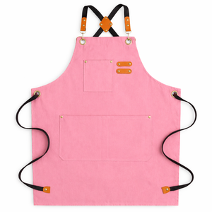 Wholesale Customizable Logo Cotton Barista Fashionable Sleeveless Bib <b>Apron</b> with Pockets Home Kitchen Workwear Waterproof - Product Image 5