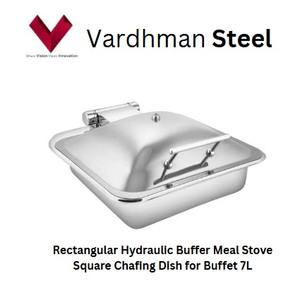 Recipiente Rectangular para Buffet con Amortiguador Hidráulico, Recipiente Cuadrado para Calentar Alimentos de 7L, Mantiene la Temperatura Ideal para Servir - Product Image 4