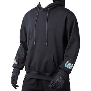 Vente flash : sweat à capuche pour homme en nylon/coton, luxueux, ajusté, en polaire, écologique, coupe-vent, respirant, imprimé et brodé par un designer - Product Image 1