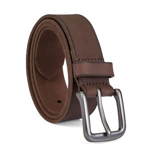 Cinturón de Cuero Casual Resistente con Hebilla de Acero, Diseño Clásico para Uso Diario, Oficina y Viajes - Product Image 1