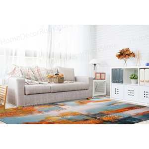Abstract Landscape Printed <b>Rug</b> - Modern, Thick, Large, Cute, Salon,Nonwoven Soft <b>Rug</b> - Product Image 4
