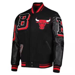 Veste universitaire Letterman en laine noire personnalisée Veste Letterman personnalisée de haute qualité Vestes universitaires brodées - Product Image 1