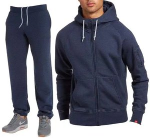 Chándal con capucha de algodón 100% con cremallera frontal, suministro a granel, fabricante de Etiqueta Privada, chándal con logotipo personalizado para hombres - Product Image 2