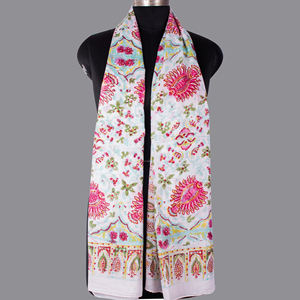 Marca de lujo Sanganeri bloque impreso algodón playa cubierta Pareo Sarong indio hecho a mano multicolor largo bufanda lisa - Product Image 1