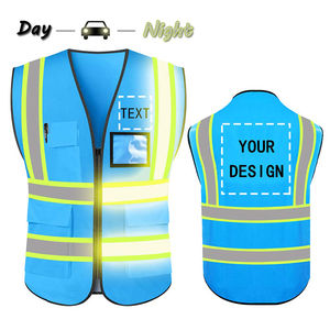 Logo personnalisé hommes 5 dimensions sécurité haute visibilité vêtements de travail travaux de Construction industrielle haute visibilité gilet de sécurité réfléchissant - Product Image 4