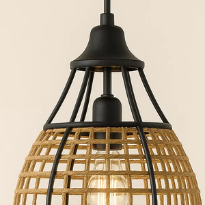 LUZ DE GABINETE ECOLÓGICO MODERNO PARA HOGAR HOTEL RESTAURANTE NUEVO MATERIAL NATURAL ILUMINACIÓN DECORATIVA DE HIERRO Y YUTE - Product Image 3