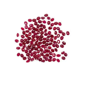 ทับทิมแอฟริกันธรรมชาติ ไม่ผ่านการปรับแต่ง รูปไข่ขนาด 3x4 มม. 4x5 มม. คุณภาพดี คริสตัลเจียระไนแบบบริลเลียนท์ ทรงคุชชั่น สีแดง ชมพู ใส ผ่านการอบความร้อน - Product Image 2