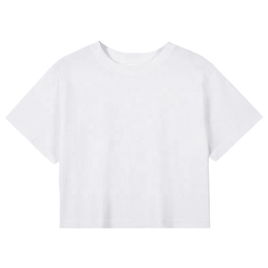 2025 T-shirt court personnalisé pour femmes haut court coupe ample de haute qualité avec imprimé tie-dye écologique Style Streetwear - Product Image 4