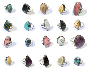 Birthstone Rings 925 Sterling Silver Wholesale Handmade Jewelry Factory Made Jaipur India - Product Image 5