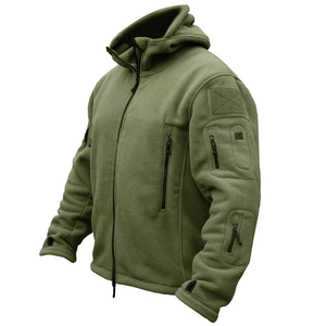 Personnalisé Hommes Extérieur Hiver Zip Chaud Solide Couleur Sport Tactique Polaire Soft Shell Veste À Capuche Respirant Tricoté - Product Image 1