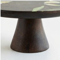 Nouvelle arrivée, table sur pied en bois d'acacia de haute qualité avec motif tulipe, décoration minimaliste écologique