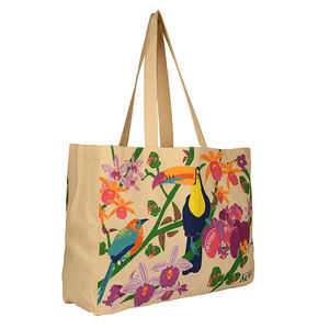 Sac fourre-tout en toile de coton surdimensionné personnalisé en gros sac à provisions écologique pour la plage avec sérigraphie - Product Image 4