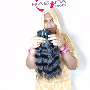 Vente en gros 100% naturel noir femmes cuticule alignée couleur noire pour les femmes Indian Wave & Curl Styles Extensions de cheveux humains - Product Image 4