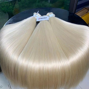 ผมปลอมสำหรับต่อผมมนุษย์บริสุทธิ์20นิ้วฟอกสองชั้นแบบตรง100กรัม - Product Image 1