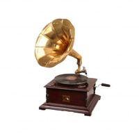 Fourniture d'usine Classique Radio En Bois Gramophone De Luxe Rétro Vinyle Phonographe Tourne-disque Antique Gramophone