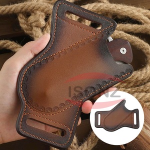 ปลอกหนังสไตล์แพนเค้กสำหรับ4 ''พับได้และมีดแบบใบมีดคงที่4'' งานทำมือ - Product Image 1