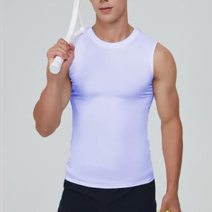Accepter Tissu Personnalisé OEM Chemises Singlet d'Entraînement Sportif Personnalisées Logo d'Entraînement O Neck Blank Top Oversize - Product Image 2