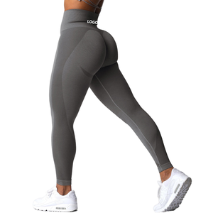 <b>Women's</b> Seamless Mid Waist Breathable Sports Gym Pants Scrunch Butt Lifting Yoga <b>Leggings</b> Cation Workout Fitness Sportswear - Product Image 1
