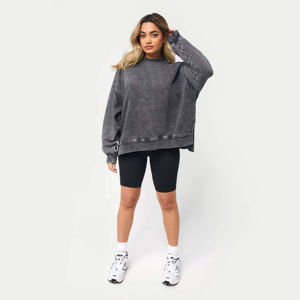 Sweat-shirt pour femme en molleton 100% coton, taille plus, col rond, hiver 2025, impression en relief de haute qualité, sweat-shirt personnalisé à manches longues - Product Image 4