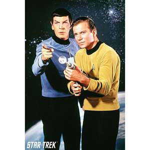 Modern Style Star Trek <b>Poster</b> Featuring Kirk & Spock for Wall Decor - Product Image 1