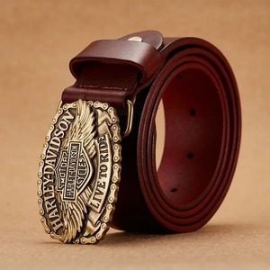 เข็มขัดหนังแท้แบบลำลองสำหรับผู้ชายเข็มขัดชุดเดรสหนังแท้หัวเข็มขัดโลหะผสมแบบคลาสสิก - Product Image 5