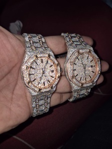 Moda de lujo de negocios Hip Hop acero inoxidable para reloj Esfera de cristal de zafiro banda de cuero italiano Ronda movimiento de cuarzo 5mm - Product Image 4