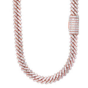 Lujo Hip Hop Mujeres Hombres en S925 joyería fina de plata cadena de eslabones cubanos Esmeralda Moissanite accesorios de diamantes - Product Image 1