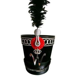 Francés napoleónico Shako casco lana sólido bicorne gorra con correa ajustable Unisex al aire libre Shako sombrero - Product Image 6