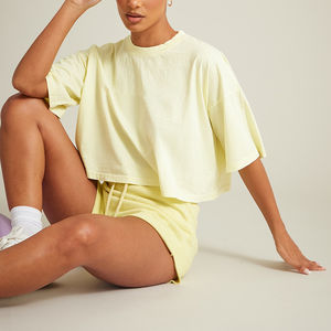 Pantalones cortos de mujer en algodón liso, pantalones cortos de lana de entrenamiento para correr personalizados, pantalones cortos de mujer para mujer - Product Image 6