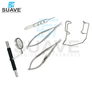New Ophthalmic Eye Surgery <b>Needle</b> Holder Scissors Tweezers Stainless Steel Microsurgery Instrument by SUAVE SURGICAL INSTRUMENTS - Product Image 3