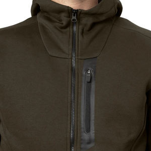 Sudadera con capucha de lana de algodón de 500GSM de peso pesado para hombre, hombro caído, de gran tamaño y teñido liso para invierno - Product Image 4