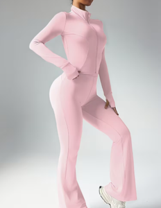 Conjunto Deportivo Casual para Mujer, Diseño Personalizado, Cintura Alta, Corte Ajustado, Dos Piezas, Secado Rápido, Spandex, Ropa Deportiva, Fitness - Product Image 3