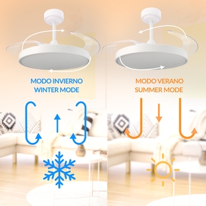 Ventilatore da Soffitto LEDUNI LED 70W 2448LM con Pale Retrattili, Telecomando, Motore DC e Luce Integrata per Soggiorno - Product Image 6