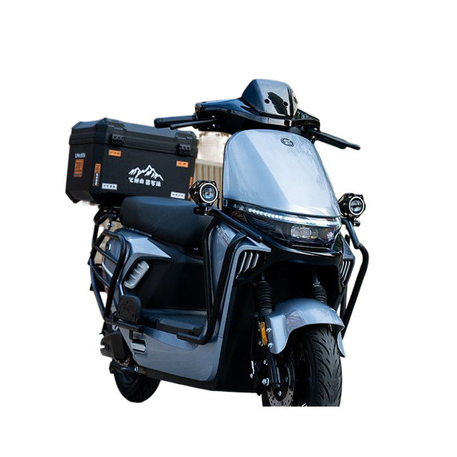 72V Lithium Battery Electric Scooter 70km/h High Power E-Moped with LED Light & Rear Cargo Box (CE Certified)